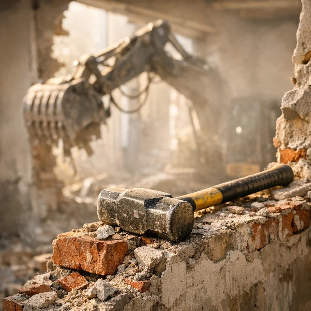 L'équipe TITANS TB sur un chantier de démolition dans le Nord